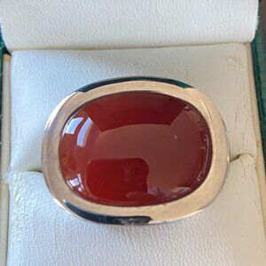 Robert Lee Morris RLM Studio Sterling Silver Carnelian Ring Size 6 NWOT